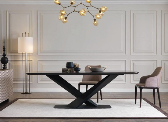 Luxury dining table design, dining room tables, metal design furniture, new.