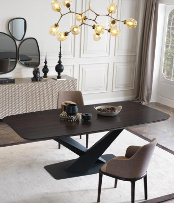 Luxury dining table design, dining room tables, metal design furniture, new.