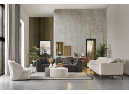 Sofa set 431-seater coffee table living room designer group 4-piece set