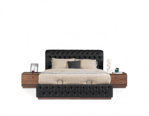 Bed wardrobe 2x nightstand luxury bedroom upholstery design new