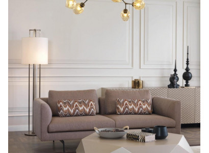 Living room sofa upholstery 3-seater couches seating arrangement textile grey