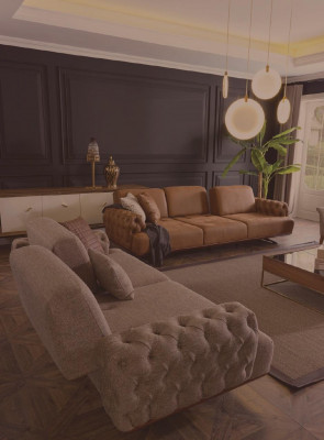 4-piece sofa set with couch, sofa, furniture, suite design Chesterfield