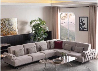 Corner sofa design furniture corner suite fabric sofa textile corner couch furniture 355x280cm
