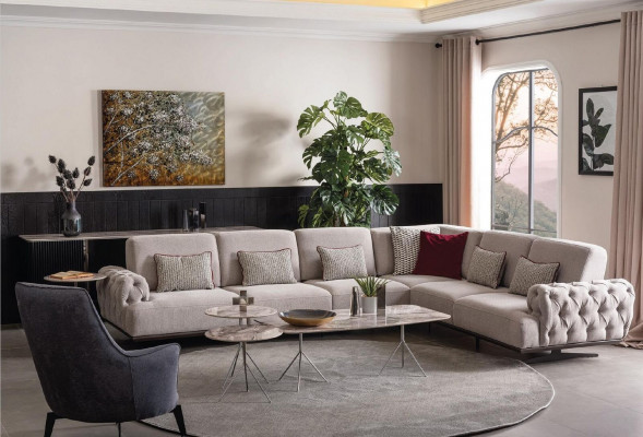 Corner sofa design furniture corner suite fabric sofa textile corner couch furniture 355x280cm