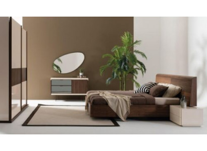 Design luxury bedroom bed 2x nightstands dresser suite beds 8-piece set