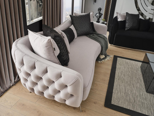 Sofa set 431 seater coffee table living room set 4-piece, white new modern