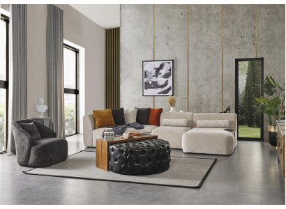 Set corner sofa L shape seat1 sofa set coffee table stool living room