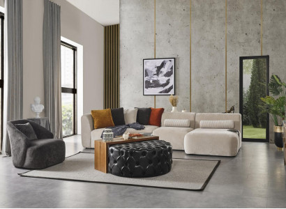 Set corner sofa L shape seat1 sofa set coffee table stool living room