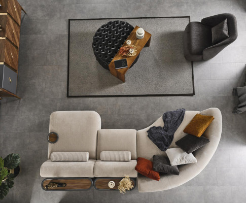 Set corner sofa L shape seat1 sofa set coffee table stool living room