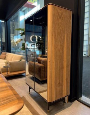 Display case glass bar cabinet house cabinets wall shelf wood living room