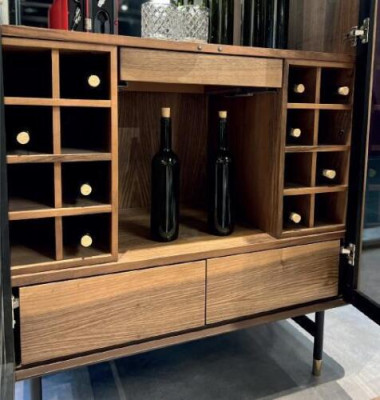 Display case glass bar cabinet house cabinets wall shelf wood living room