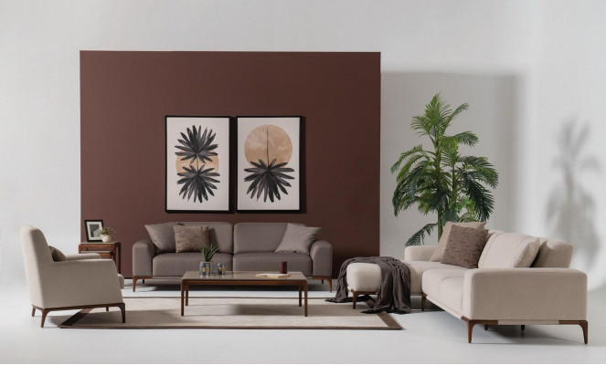 Living room corner sofa L-shape couch upholstery luxury style couches design