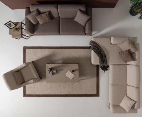 Living room corner sofa L-shape couch upholstery luxury style couches design