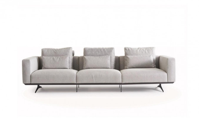 Living Room Design Sofa Set 4-Seater Couch White Upholstered Sofa New