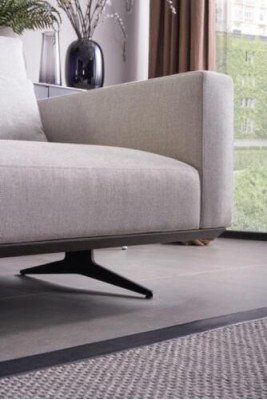 Living Room Design Sofa Set 4-Seater Couch White Upholstered Sofa New