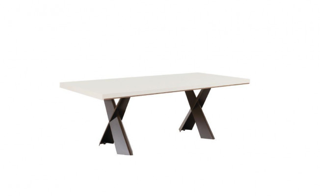Dining room dining table metal style modern design furniture luxury new white