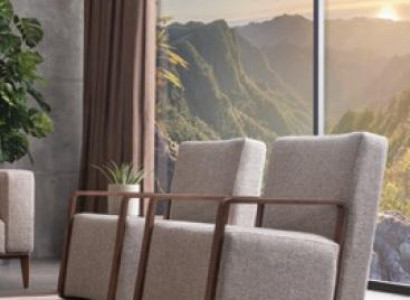 Living room armchair 1-seater couch upholstery modern luxury textile design