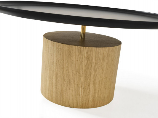 Side table, table, wood, side designer furniture, black, round table.