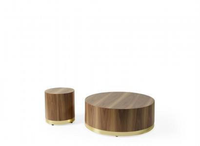 Coffee table side table living room table wooden tables side round