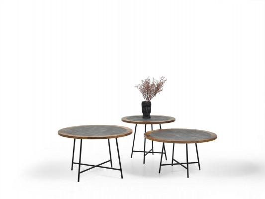 Coffee table design wood round brown side table living room tables new