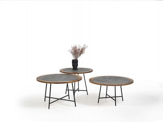 Coffee table design wood round brown side table living room tables new
