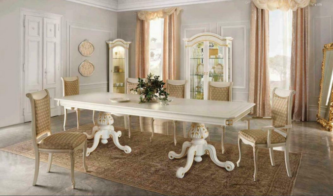 Classic table dining table wood dining room set 6x chair set chairs new