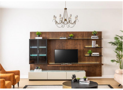Luxury wall unit cabinet shelf living room display cabinet wall units wood design