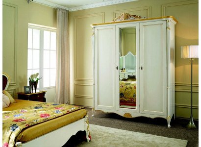 Solid wood wardrobe Italian style furniture bedroom cabinet solid wood new