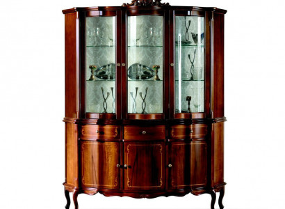 Classic furniture wood brown display case chic display cabinet design Italian furniture