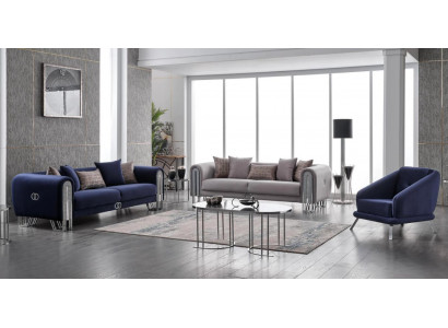 Luxury Set 3-piece Living Room Textile Style Modern Sofa Set 3+3+1 Designer