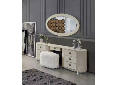 Makeup table set, console mirror, bedroom furniture design, stool set, new