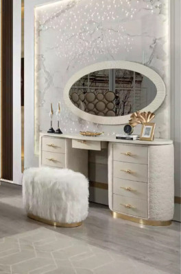 Makeup table set console mirror bedroom furniture design stool set new