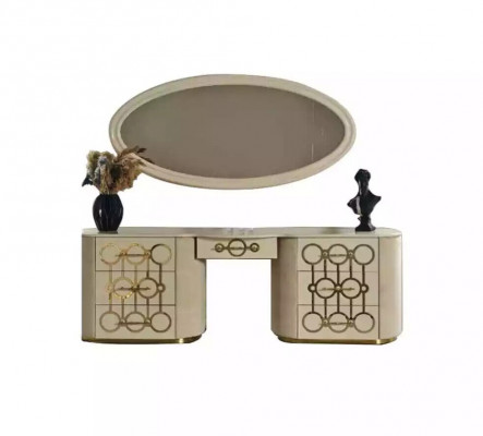Designer set of dressing table and mirror for the bedroom in a modern style