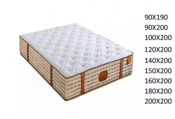 High-Quality Hotel Mattress 25cm King Size Extra Thick Mattress 200x200cm