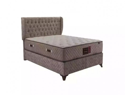 Chesterfield Bed for Bedroom Textile 180x200cm incl. Mattress