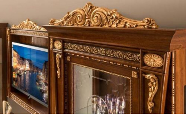 TV stand cabinet luxury living room wall unit living room line new set showcase wood furniture