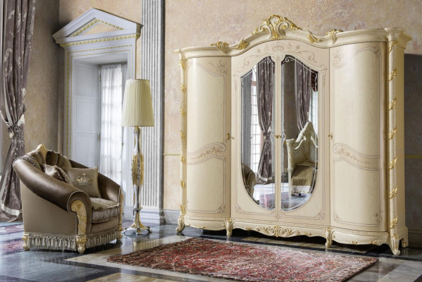 Furniture Baroque New Classic Wardrobe Cabinets Bedroom Wardrobe Wood
