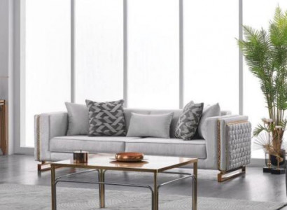 Three-seater sofa 3-seater couch 245cm furniture upholstered sofas textile fabric