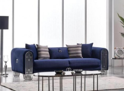 Living room sofa 3-seater modern design upholstery textile furniture luxury sofa