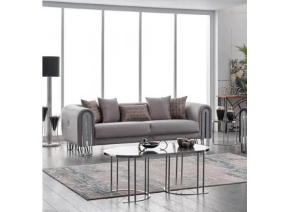 Sofa Luxury Textile Living Room Three-Seater 3 Seat Furniture Couch 240cm Fabric