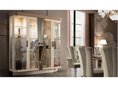 Showcase Living Room Cabinets Sideboard Cabinet Classic Display Cabinet Shelf Glass New