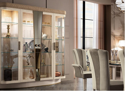 Showcase Living Room Cabinets Sideboard Cabinet Classic Display Cabinet Shelf Glass New