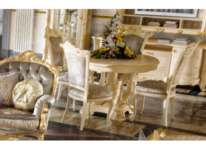 Furniture Set Dining Table 4 Chairs Luxury Dining Room Furniture Group Italy 5-piece