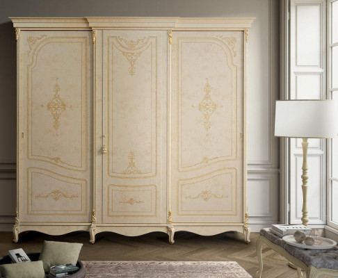 Wardrobe Baroque Style Classic Furniture Bedroom Wooden Wardrobes