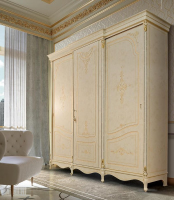 Wardrobe Baroque Style Classic Furniture Bedroom Wooden Wardrobes