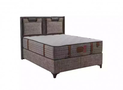 Box spring bed upholstered bed design hotel double bed luxury design 200x200cm