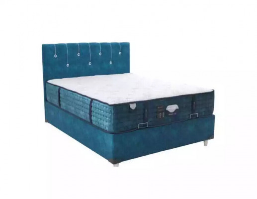 Luxury bedroom bed double beds design furniture bed frame hotel turquoise
