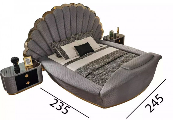 Luxury Bed Design Beds Furniture Double Bed Bedroom Royal 200x200 cm