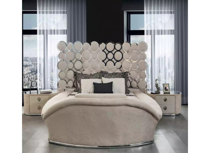 Designer bed luxury textile beds bedroom double bed 200x200cm bed frame