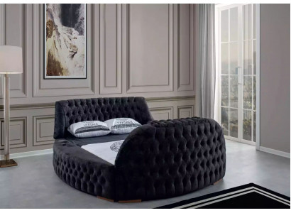 Black Chesterfield Bed Design Upholstered Furniture Hotel Luxury Beds Lift Media